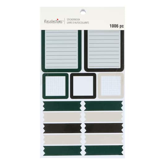 Green & Black Planner Sticker Book by Recollections™